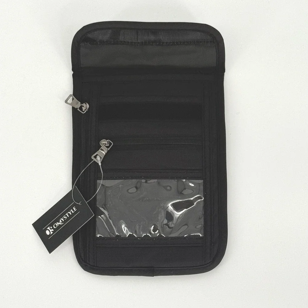 OMYSTYLE RFID Blocking Neck Stash Wallet Passport Holder Travel Security 90-03